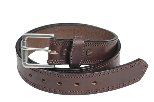 1 1/2" Double Stitched Men's Harness Leather Work Belt