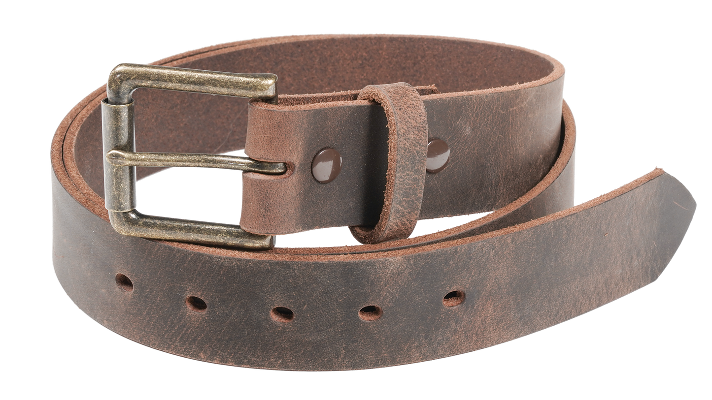 1 1/2" Casual Jean Distressed Leather Belt - YourTack