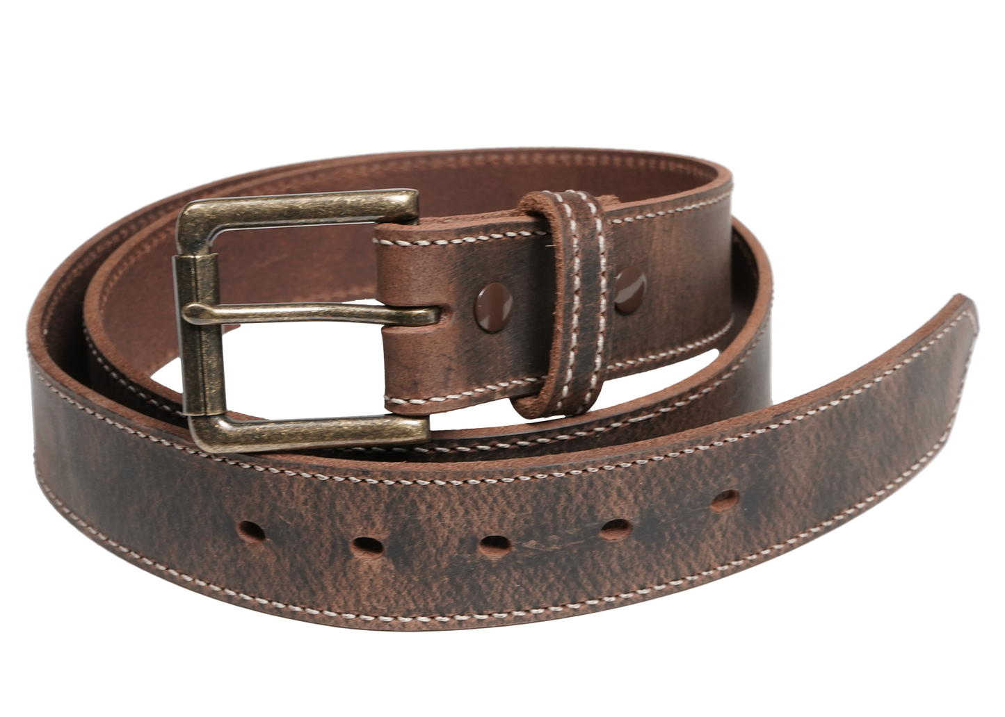 1 1/2" Casual Jean Distressed Leather Belt - YourTack