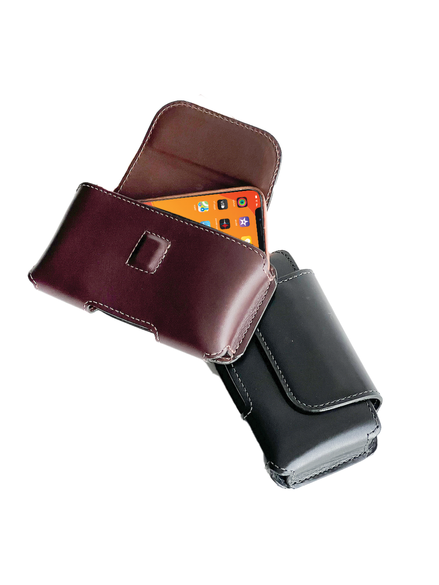 Cell Phone Leather Belt Holster Horizontal Heavy Duty Case - YourTack