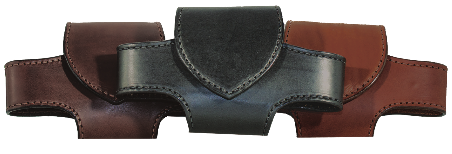 Horizontal Plain Leather Cell Phone Holster - YourTack