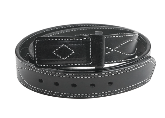 1 1/2" Figure 8 Stitching Men's Mechanics Style Leather Belt - YourTack