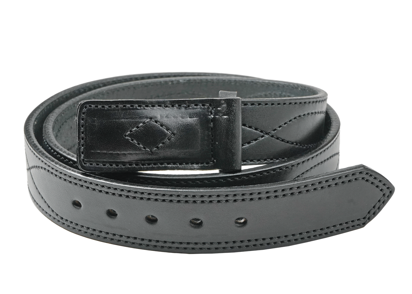 1 1/2" Figure 8 Stitching Men's Mechanics Style Leather Belt - YourTack