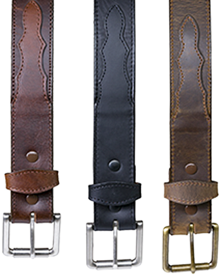 1 1/2" Oil Tanned with Scalloped Tabs - YourTack