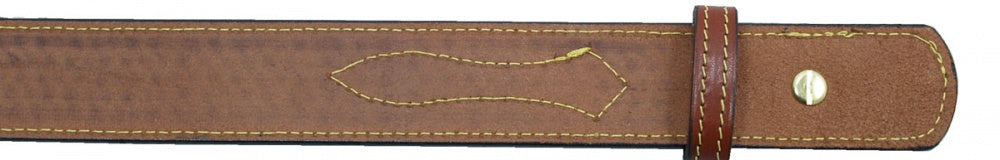 1 1/2" English Bridle Leather Basketweave Embossed Ranger Belt - YourTack